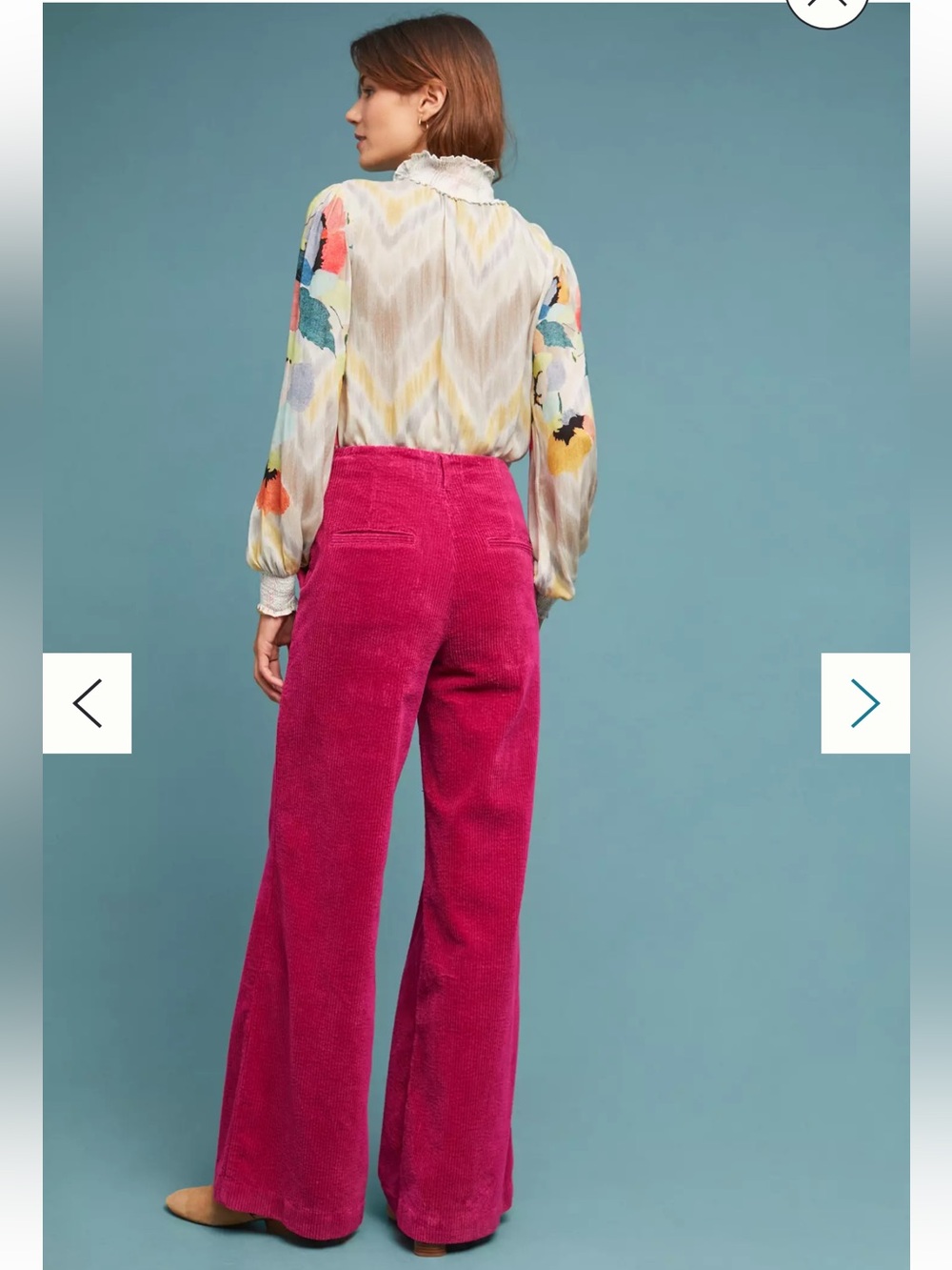Anthropologie Wide-Wale Corduroy Trousers size 27 - Picture 4 of 6
